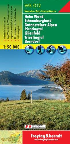 Freytag Berndt Wanderkarten, WK 012, Hohe Wand - Schneebergland - Gutensteiner Alpen - Piestingtal - Lilienfeld - Triestingtal - Berndorf, Maßstab 1:50 000