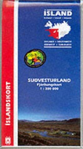 Straßenkarte Island Südwest 1:300 000: Sudvesturland, Fjördungskort. Mit Informationen und Farbfotos. (Maps of Iceland)