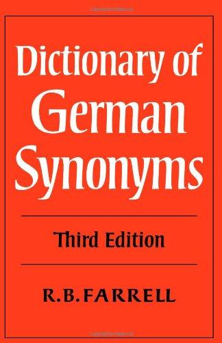 Dictionary of German Synonyms 3ed