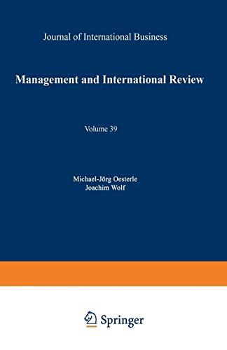 mir, Special Issue, Vol.39, Evolution and Revolution in International Management: Evolution and Revolution in International Management: A Topic and a Discipline in Transition