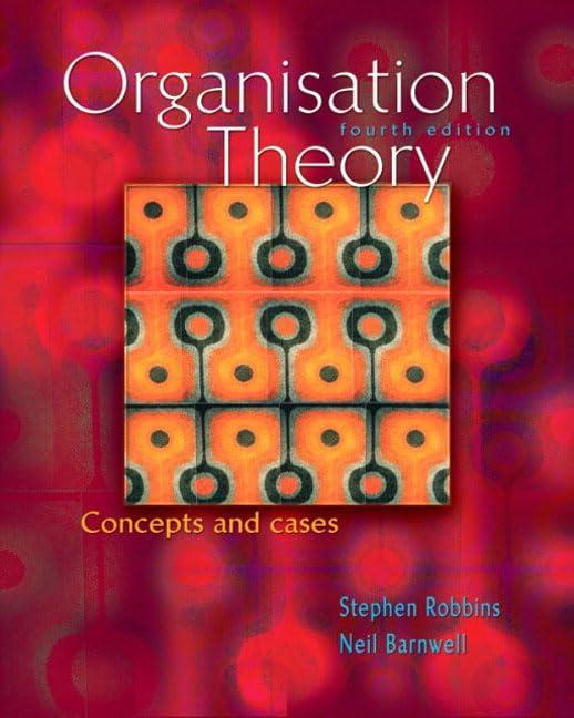 Organisation Theory: Concepts and Cases