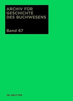 Archiv für Geschichte des Buchwesens: 2012