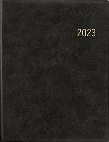 Wochenbuch anthrazit 2023 - Bürokalender 21x26,5 cm - 1 Woche auf 2 Seiten - mit Eckperforation und Fadensiegelung - Notizbuch - 728-0021