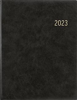 Wochenbuch anthrazit 2023 - Bürokalender 21x26,5 cm - 1 Woche auf 2 Seiten - mit Eckperforation und Fadensiegelung - Notizbuch - 728-0021