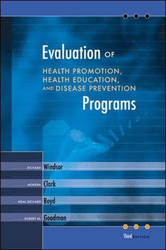 Evaluation of Health Promotion, Health Education and Disease Prevention Programs