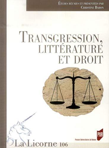 Transgression, littérature et droit