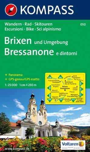 Brixen und Umgebung. Bressanone e dintorni 1 : 25 000: Wanderkarte mit Radrouten, Skitouren und Panorama. GPS-genau