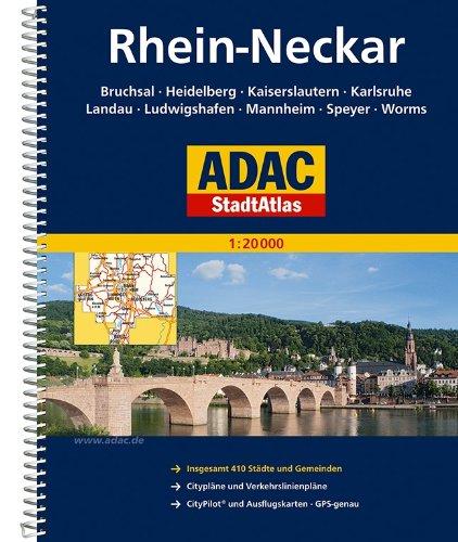 ADAC StadtAtlas Rhein-Neckar mit Bruchsal, Heidelberg, Kaiserslautern, Karlsruhe: Bruchsal, Heidelberg, Kaiserslautern, Karlsruhe, Landau, ... CityPilot und Ausflugskarten, GPS-genau