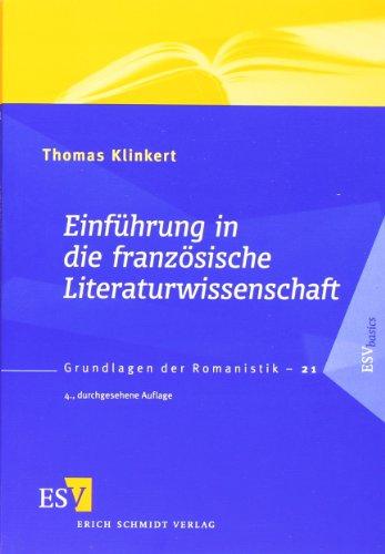 Einführung in die französische Literaturwissenschaft