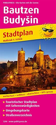 Bautzen, Budyšin: Touristischer Stadtplan mit Sehenswürdigkeiten und Straßenverzeichnis. 1 : 14 000 (Stadtplan / SP)