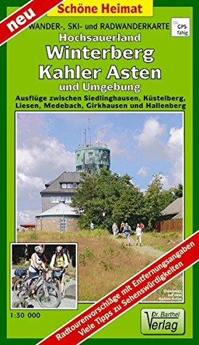 Wander-, Ski- und Radwanderkarte Hochsauerland, Winterberg, Kahler Asten und Umgebung: Ausflüge zwischen Siedlinghausen, Küstelberg, Liesen, Medebach, ... Hallenberg. Maßstab 1:30000 (Schöne Heimat)