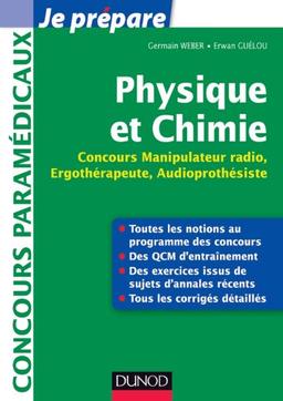 Physique et chimie : concours manipulateur radio, ergothérapeute, audioprothésiste