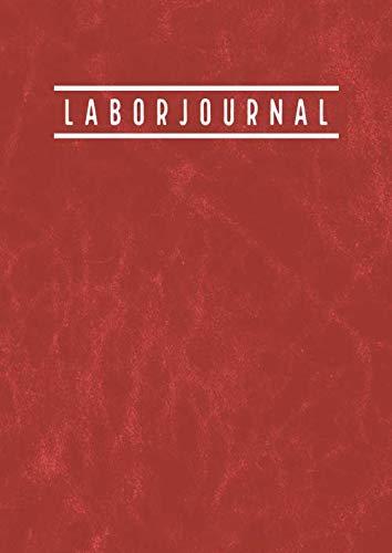 Laborjournal: Laborbuch A4 Kariert | Labor Notizbuch mit inhaltsverzeichnis | 100 Nummerierte Seiten | Laborant Biologen Physiker Chemiker Notizbuch | Vintage Rot