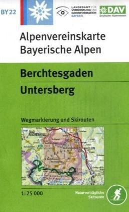 DAV Bayerische Alpen 22 Berchtesgaden - Untersberg: Wegmarkierung und Skirouten