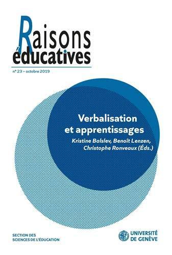 Raisons éducatives n° 23 - octobre 2019 (2019/1)