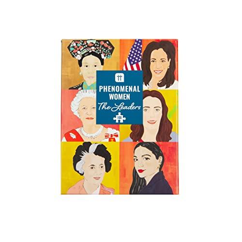 Talking Tables Inspirierende Frauenführer 100-teilige Puzzle | Doppelseitiges Design mit Queen Elizabeth II, Ruth Bader Ginsburg, Kamala Harris | Bildungsgeburtstagsgeschenk für sie, Feministinnen