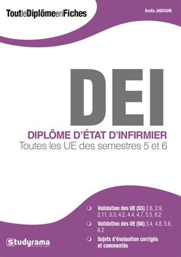 DEI, diplôme d'Etat d'infirmier : toutes les UE des semestres 5 et 6