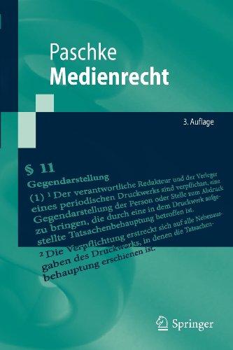 Medienrecht (Springer-Lehrbuch) (German Edition)