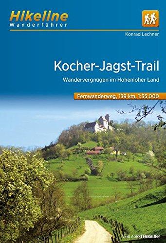 Hikeline Fernwanderweg Kocher-Jagst-Trail ca.200 km: Auf einem Dreieck durch das Hohenloher Land und den Schwäbischen Wald, 1:35.000, wasserfest und reißfest, GPS zum Download