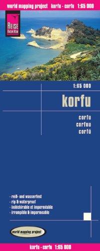 Reise Know-How Landkarte Korfu (1:65.000): world mapping project: Alle Ortsnamen auch in griechischer Schrift. Höhenlinien und Höhenschichten-Relief. ... Straßennetz. Ausführlicher Ortsindex