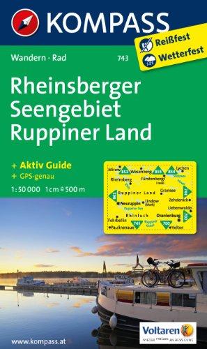 Rheinsberger Seengebiet - Ruppiner Land: Wanderkarte mit Kurzführer und Radrouten. GPS-genau. 1:50000