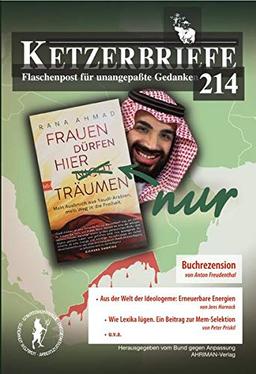 Buchrezension: Frauen dürfen hier nicht / nur träumen: Ketzerbriefe 214 - Flaschenpost für unangepasste Gedanken