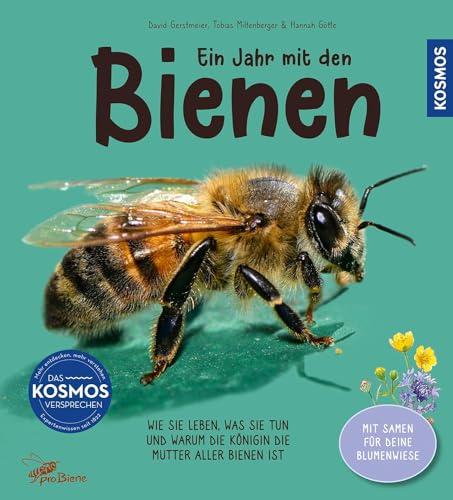 Ein Jahr mit den Bienen: Begleite das Bienenvolk durch das Jahr und finde heraus, was die Bienen im Winter machen, wie sie sich verständigen und wie man ihre Königin wird. Mit extra Blumensamen!