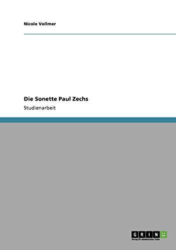 Die Sonette Paul Zechs