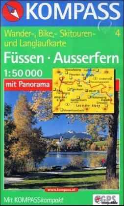 Kompass Wanderkarte: Füssen - Ausserfern