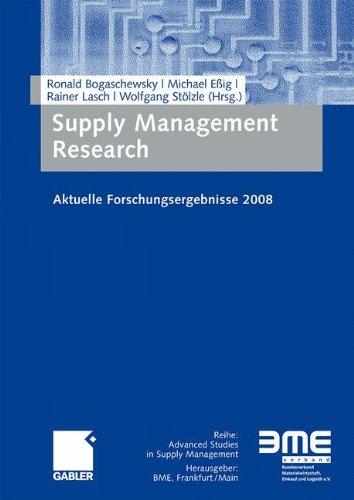 Supply Management Research: Aktuelle Forschungsergebnisse 2008 (Advanced Studies in Supply Management) (German Edition)