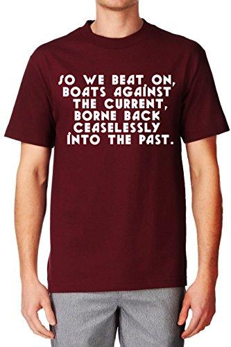 So we Beat on Boats Agains The Wind T-Shirt - The Great Gatsby Inspired - Vinyl Printed T-Shirt