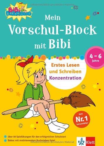 Mein Vorschul-Block mit Bibi Blocksberg: Erstes Lesen und Schreiben, Konzentration. 4 - 6 Jahre