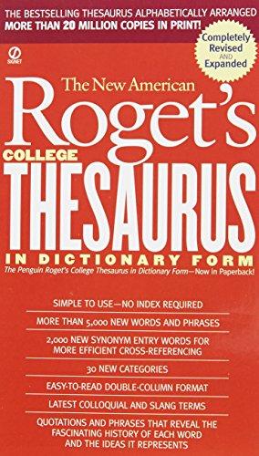 New American Roget's College Thesaurus in Dictionary Form (Revised & Updated)