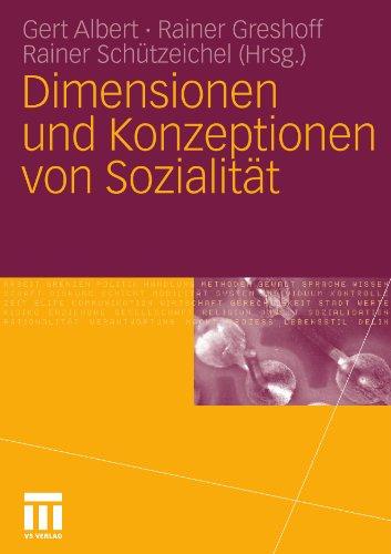 Dimensionen und Konzeptionen von Sozialität (German Edition)