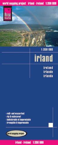 Reise Know-How Landkarte Irland (1:350.000): world mapping project: Kartenbild 2seitig. Exakte Höhenlinien. Höhenschichten-Relief. GPS-tauglich durch Gradnetz. Klassifiziertes Straßennetz. Ortsindex