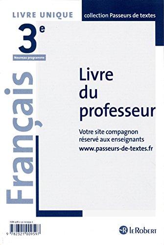 Français 3e : Livre du professeur