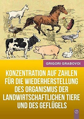 Konzentration auf Zahlen für die Wiederherstellung des Organismus der landwirtschaftlichen Tiere und des Geflügels