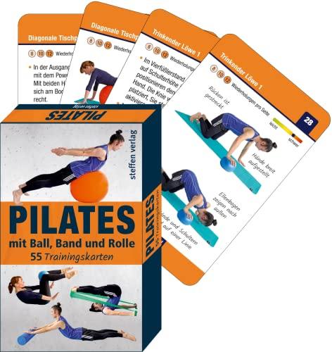 Trainingskarten: Pilates mit Ball, Band und Rolle: 55 Trainingskarten (Trainingsreihe von Ronald Thomschke)