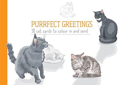 Purrfect Greetings: 18 cat cards to colour in and send