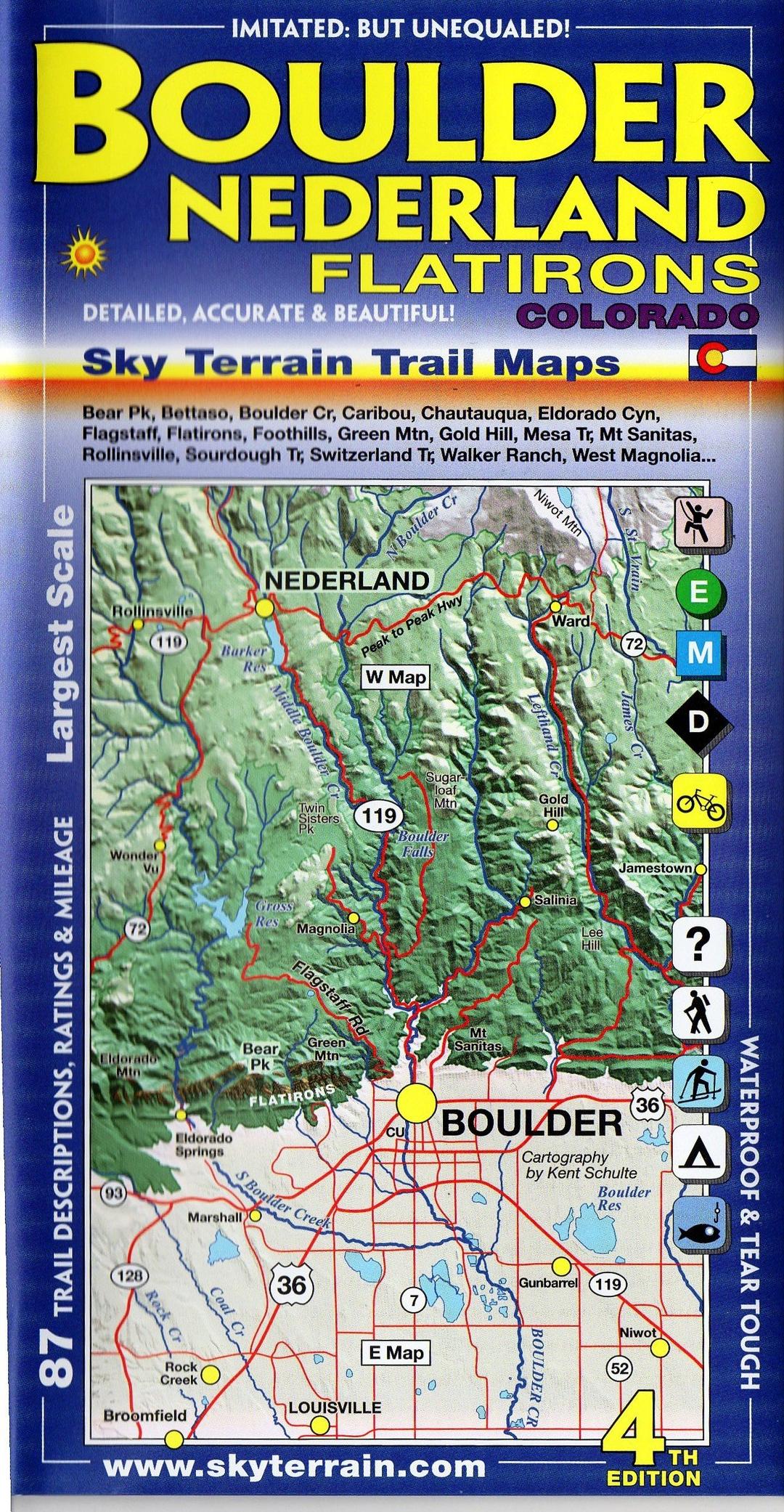 Boulder Nederland Trail Map 4th Edition