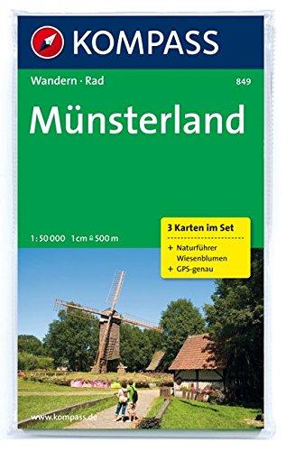 Münsterland: Wanderkarten-Set mit Radrouten und Naturführer. GPS-genau. 1:50000 (KOMPASS-Wanderkarten, Band 849)