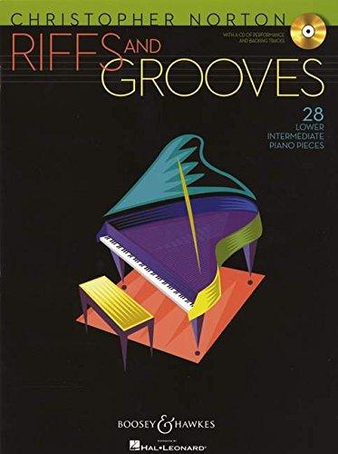 Riffs and Grooves: 28 Lower Intermediate Piano Pieces. Klavier. Ausgabe mit CD.