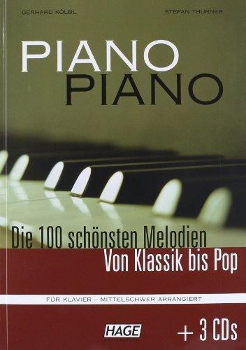 Piano Piano mittelschwer. Notenbuch mit 3 CDs