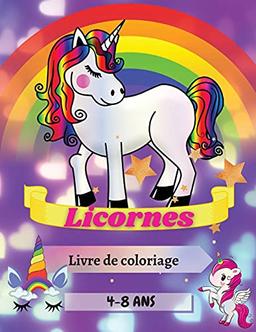 Licornes Livre de coloriage 4-8 Ans: Dessins adorables pour garçons et filles Dessins uniques grand format 8,5x11