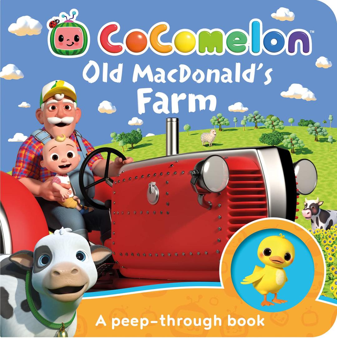 Cocomelon: Old MacDonald’s Farm: A peep-through book: Learn fun animal sounds with JJ and Grandpa in this interactive illustrated board book for kids aged 1, 2, 3 and 4 years