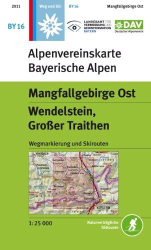 Mangfallgebirge Ost, Wendelstein, Großer Traithen: Wegmarkierung und Skirouten - Topographische Karte 1:25.000