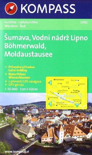 Böhmerwald, Moldaustausee/Sumava, Vodni nadr Lipno: 1 : 50 000: Wanderkarte mit Radrouten und Naturführer CZ/D. GPS-genau: turistika / cykloturistika. Wandern / Rad