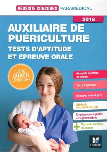 Auxiliaire de puériculture : tests d'aptitude et épreuve orale, 2018