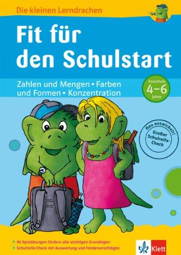 Klett Fit für den Schulstart: Die kleinen Lerndrachen, Zahlen und Mengen, Farben und Formen, Konzentration (4-