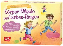 Körper-Mikado und Farben-Fangen: 30 Bildkarten mit Spielen zum bewegten Lernen für Vorschule und Anfangsunterricht. Mehr Spaß am Lernen mit ... Ideen für Kindergruppen auf DIN-A5-Karten)